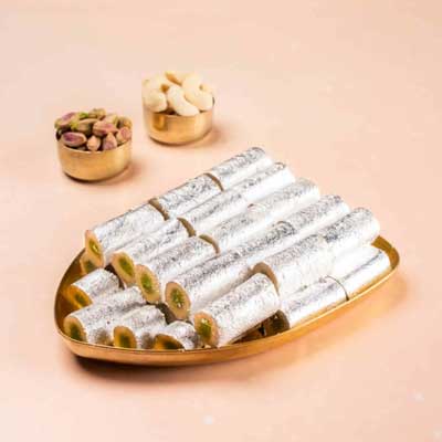 "Premium kaju pistha roll Sweet - 1kg - Click here to View more details about this Product